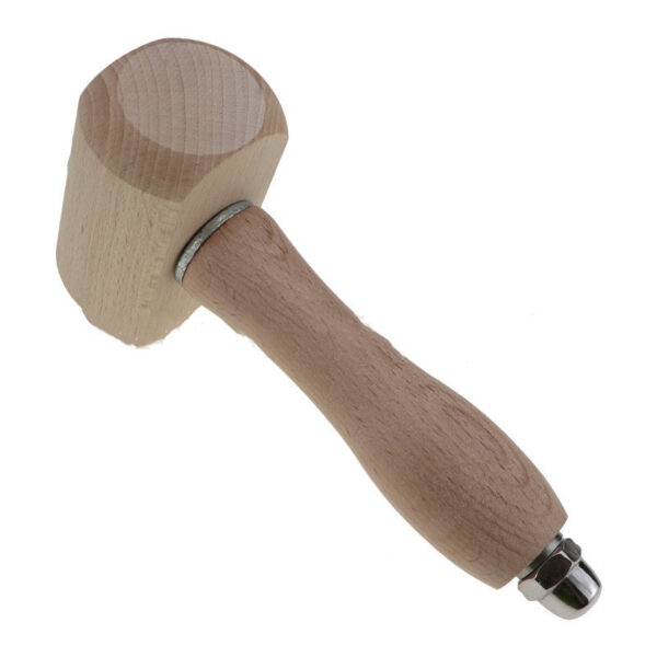 Wooden handle leather carving mallet
