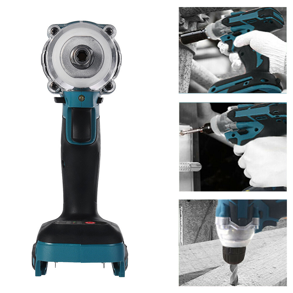 1 2 Cordless Impact Wrench Driver Brushless Rattle Gun For 18V Battery - Image 2