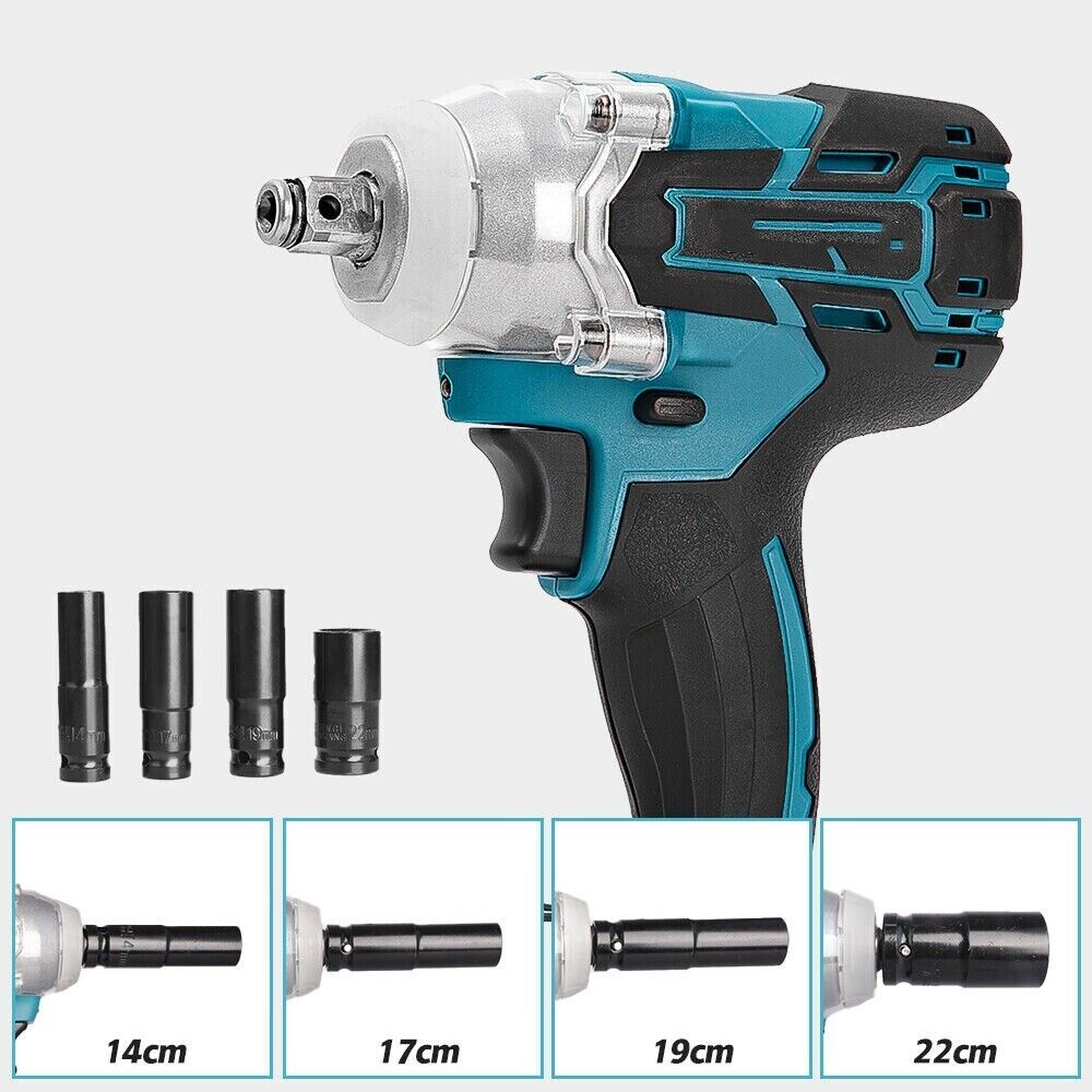 1 2 Cordless Impact Wrench Driver Brushless Rattle Gun For 18V Battery - Image 3
