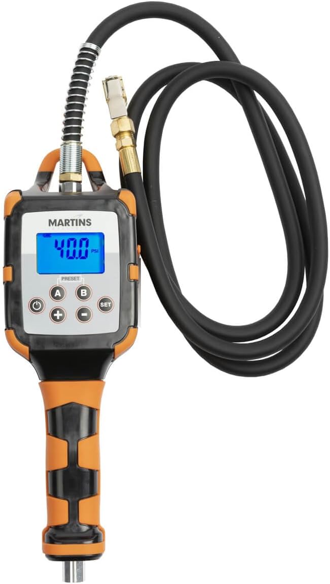 Martins Industries Flatematic Handheld Automatic Tire Inflator - Up to 174 PSI, Inflate and Deflate Automatically, Rechargeable