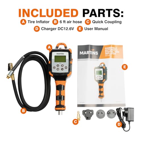 Martins Industries Flatematic Handheld Automatic Tire Inflator - Up to 174 PSI, Inflate and Deflate Automatically, Rechargeable - Image 3