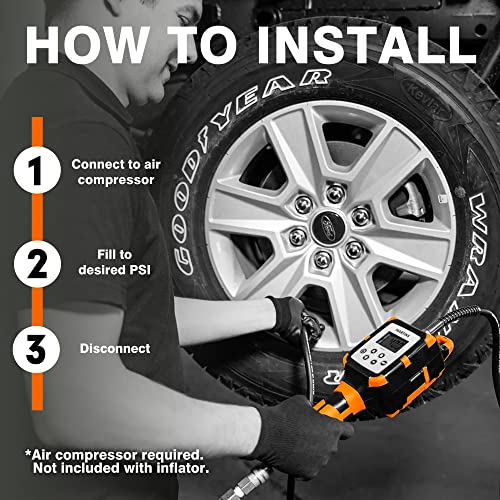 Martins Industries Flatematic Handheld Automatic Tire Inflator - Up to 174 PSI, Inflate and Deflate Automatically, Rechargeable - Image 6
