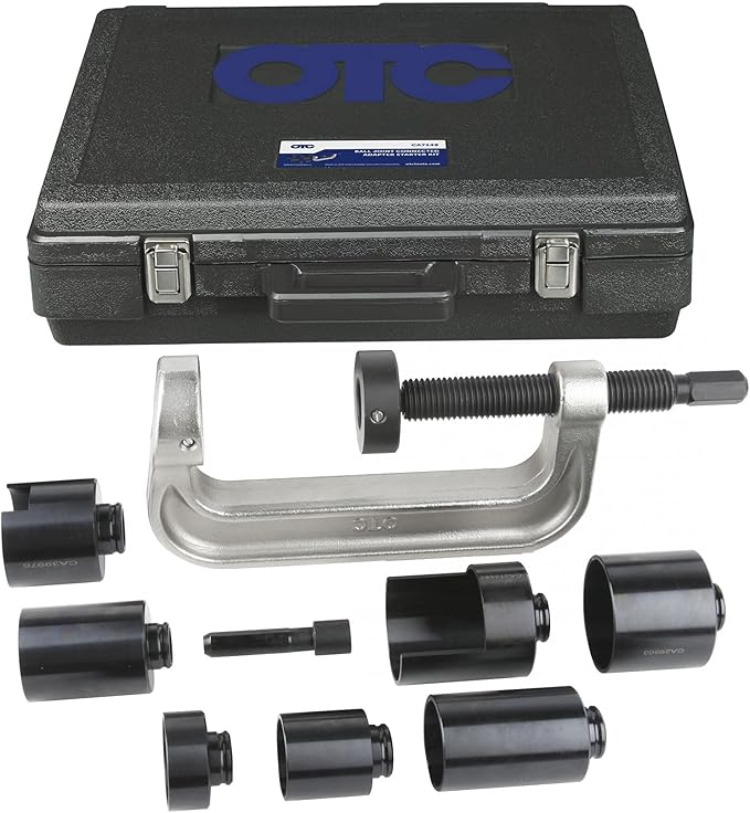 OTC CA7149 Ball Joint Connected Adapter Starter Kit - Includes Extra Large C-Frame and 7 Cups and Adapters for More Than 230 Vehicle Applications