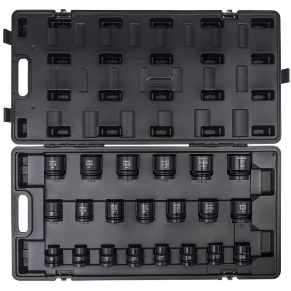 Sunex 5692 1-Inch Drive Fractional SAE 3/4-Inch to 2-Inch Impact Socket Set, 21 Piece